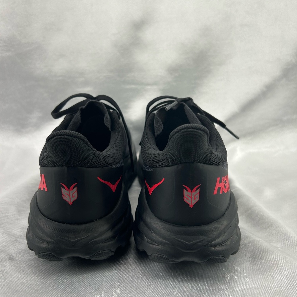 Hoka Womens Speedgoat 5 GTX Gore-Tex Spikes Shoes Size 9B Black Red - Picture 5 of 9